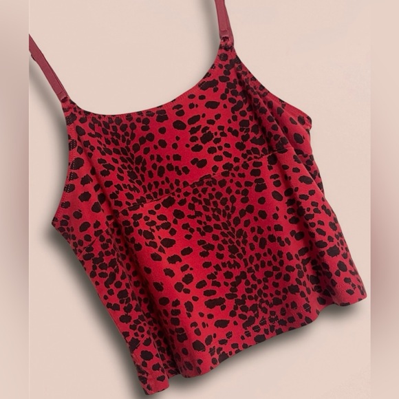 Victoria's Secret Tops - Y2K Vintage Victoria’s Secret Animal Print Cami Tank Top in Red & Black sz Small